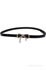 Stylehoops Women Casual, Party, Evening Black Artificial Leather Belt(Black)